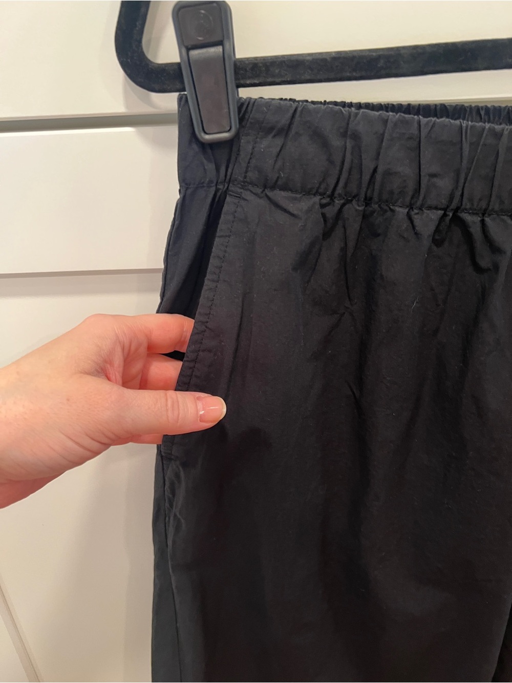 EILEEN FISHER WASHED ORGANIC COTTON POPLIN WIDE LEG PANTS, SIZE M. - Picture 5 of 14